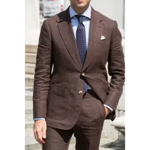 Suit, Rustic Brown, Single Breasted Suit.